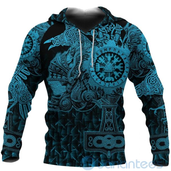 Viking alkyrie Valknut Vegvisir With Mjolnir All Over Printed 3D Hoodie Product Photo