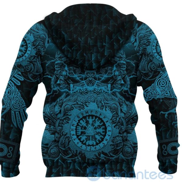 Viking alkyrie Valknut Vegvisir With Mjolnir All Over Printed 3D Hoodie Product Photo