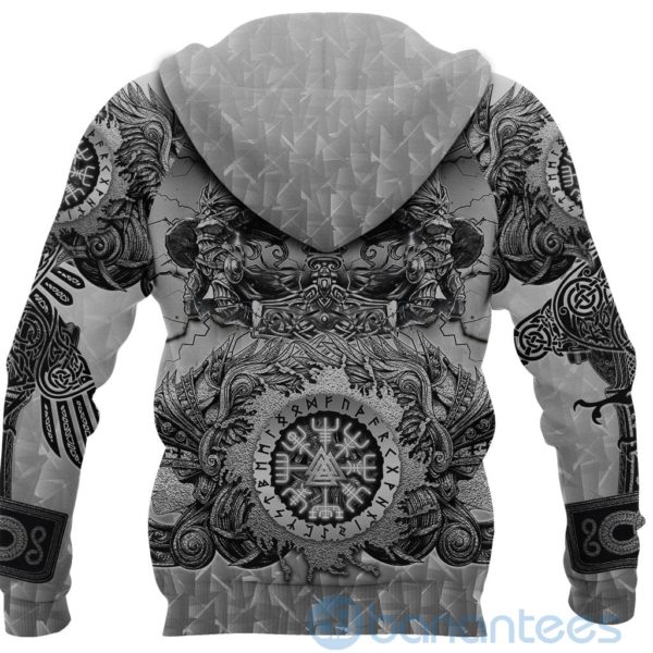 Viking alkyrie Valknut Vegvisir With Mjolnir Vintage All Over Printed 3D Hoodie Product Photo