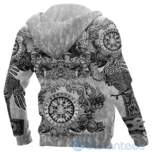 Viking alkyrie Valknut Vegvisir With Mjolnir Vintage All Over Printed 3D Hoodie Product Photo