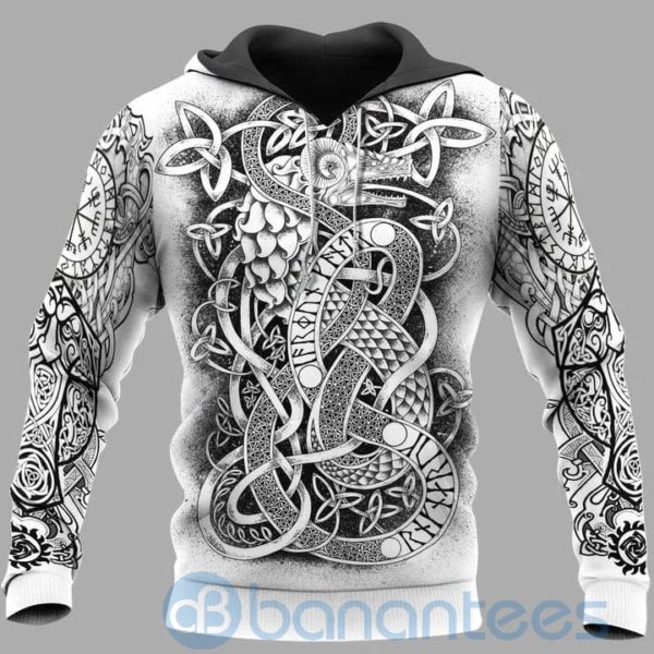Viking Art Dragon Viking Hoodie All Over Printed 3D Hoodie Product Photo