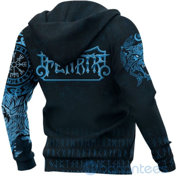 Viking Blue Fenrir Wolf All Over Printed 3D Hoodie Product Photo
