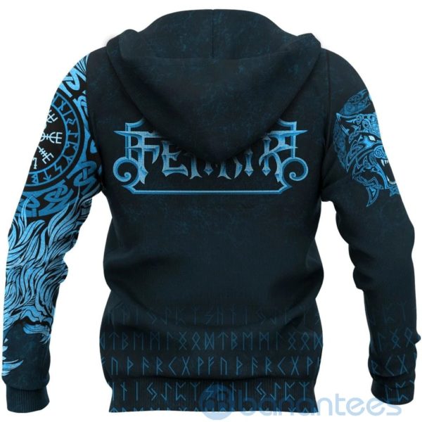 Viking Blue Fenrir Wolf All Over Printed 3D Hoodie Product Photo