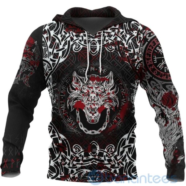 Viking Fenrir Chain Blood All Over Printed 3D Hoodie Product Photo
