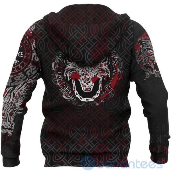 Viking Fenrir Chain Blood All Over Printed 3D Hoodie Product Photo