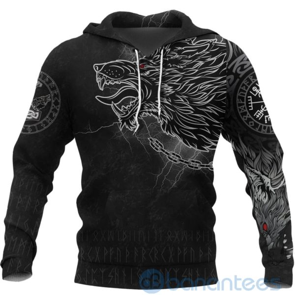 Viking Fenrir Norse Wolf Thunderstorm All Over Printed 3D Hoodie Product Photo