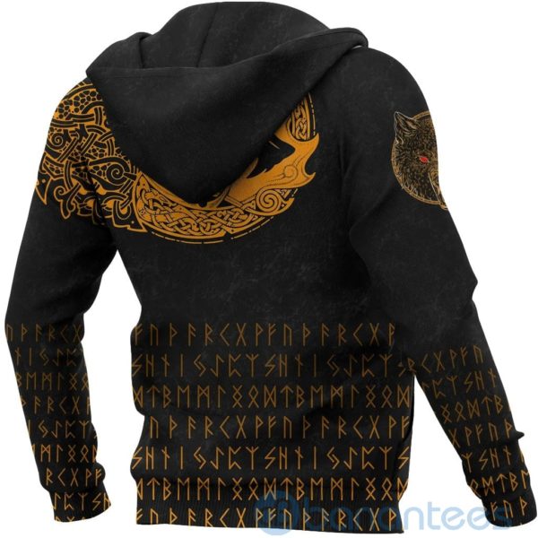 Viking Fenrir Wolf Orange All Over Printed 3D Hoodie Product Photo