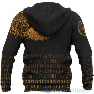 Viking Fenrir Wolf Orange All Over Printed 3D Hoodie Product Photo