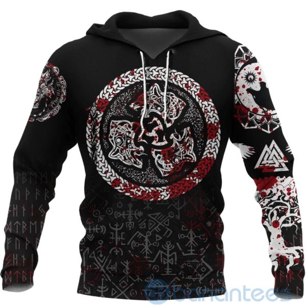 Viking Fierce Blood Wolf Symbol Of A Viking Nordic All Over Printed 3D Hoodie Product Photo