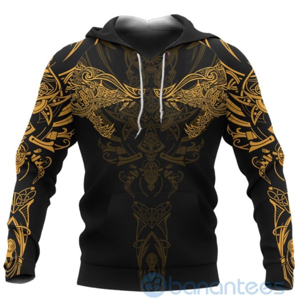 Viking Geki & Freki Wolf Yellow All Over Printed 3D Hoodie Product Photo