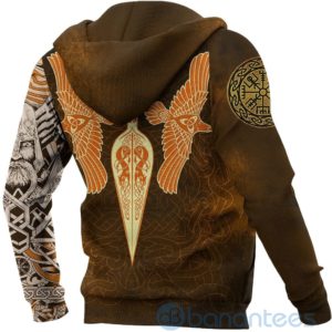 Viking Gold Spear Of The God Odin Gungnir And Two Gold Ravens All Over Printed 3D Hoodie Product Photo