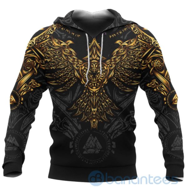 Viking Huginn Gold All Over Printed 3D Hoodie Product Photo