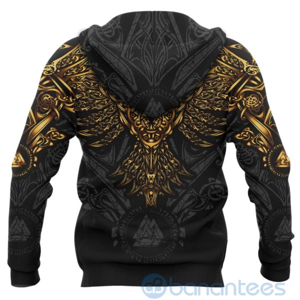 Viking Huginn Gold All Over Printed 3D Hoodie Product Photo