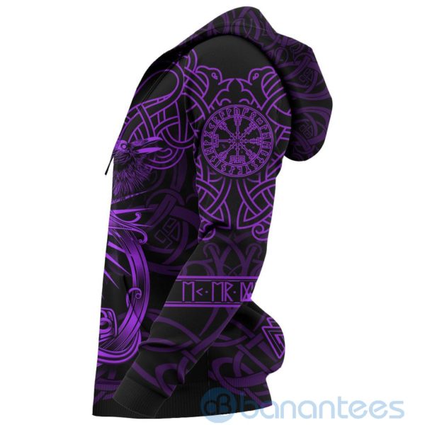 Viking Mjolnir Celtic Raven Version Purple All Over Printed 3D Hoodie Product Photo