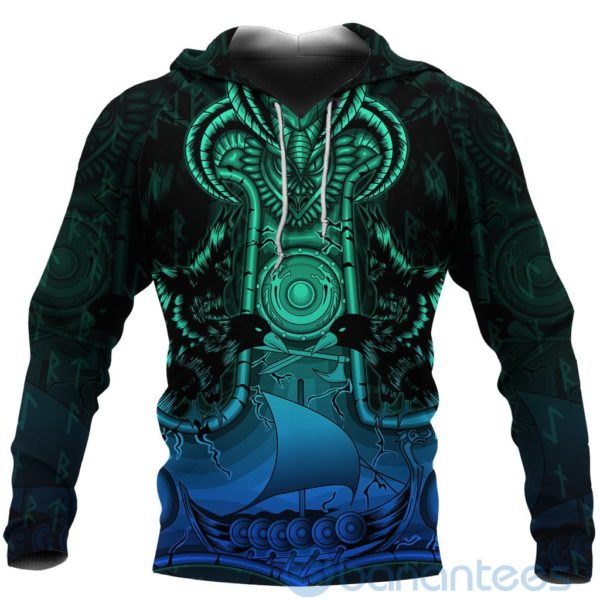 Viking Mjolnir Drakkar All Over Printed 3D Hoodie Product Photo