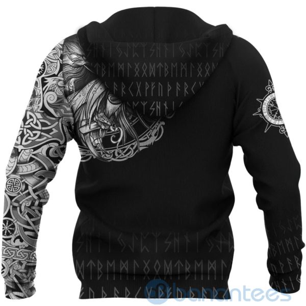 Viking Norse Raven Tattoo All Over Printed 3D Hoodie Product Photo