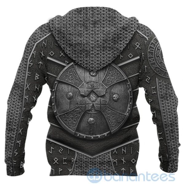 Viking Odin Armor Silver All Over Printed 3D Hoodie Product Photo