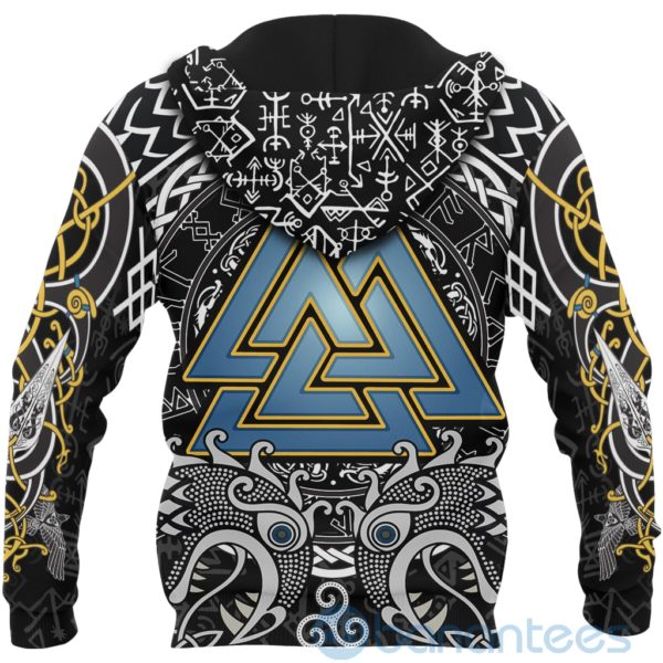 Viking Odin Helmet Valknut Helm Of Awe All Over Printed 3D Hoodie Product Photo