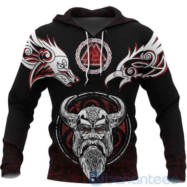 Viking Odin Raven Fenrir and Valknut All Over Printed 3D Hoodie Product Photo
