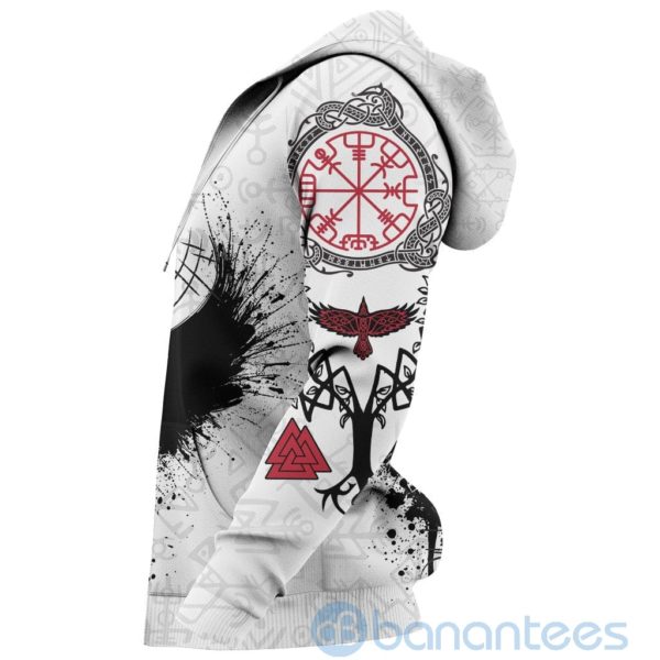 Viking Raven Of Odin Fascinating Vegvisir All Over Printed 3D Hoodie Product Photo