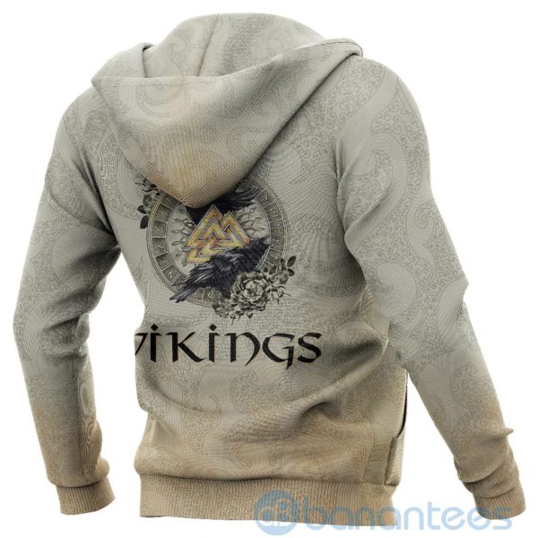 Viking Raven Of Odin Valknut Vegvisir All Over Printed 3D Hoodie Product Photo