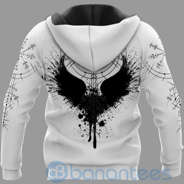 Viking Raven Vegvisir Viking Hoodie All Over Printed 3D Hoodie Product Photo