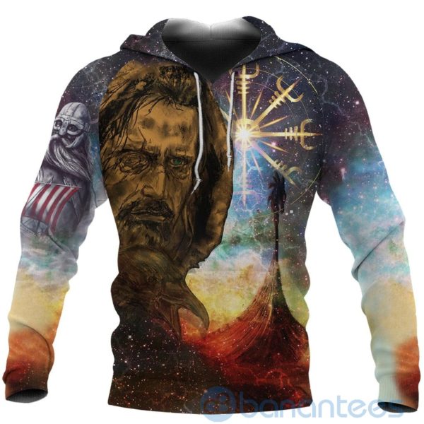 Viking Ship Vegvisir Odin All Over Printed 3D Hoodie Product Photo