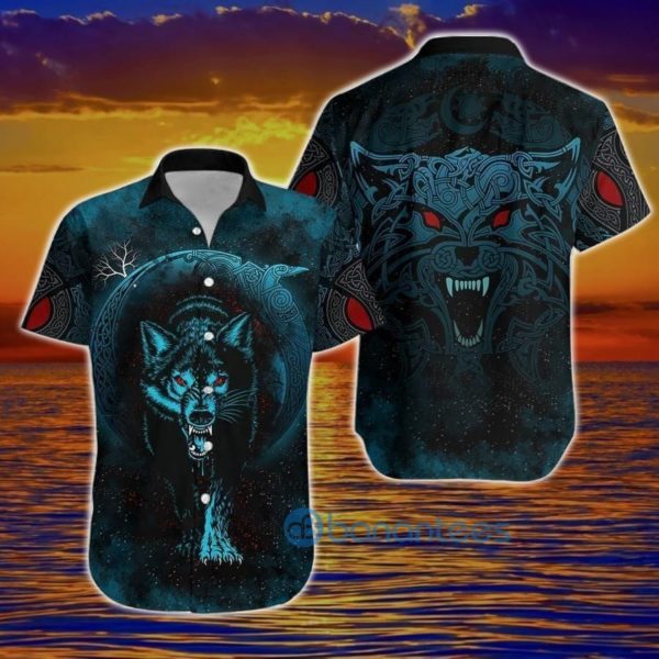Viking Shirts Ancient Vikings Wolf Viking Hawaiian Shirt Summer Hawaiian Product Photo