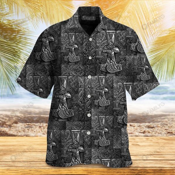 Viking Shirts Mjolnir Norse Viking The Vikings Hawaiian Shirt Summer Hawaiian Product Photo