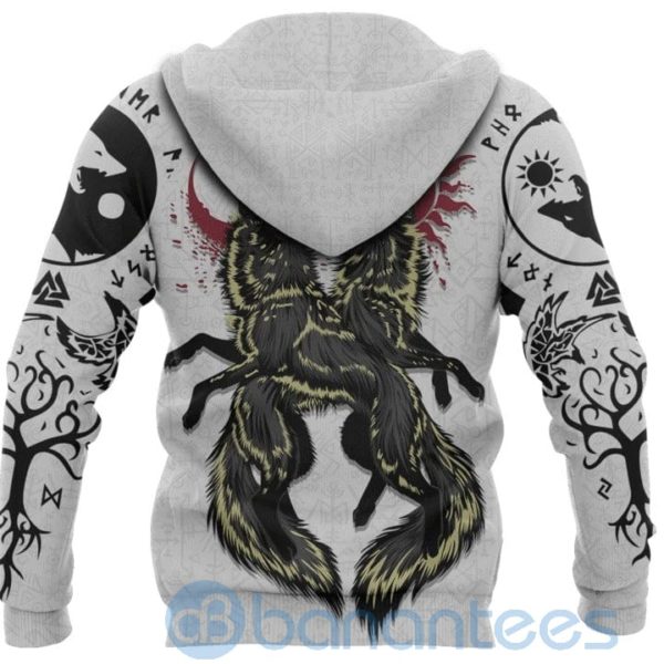 Viking Skoll and Hati Sun and MoonAll Over Printed 3D Hoodie Product Photo