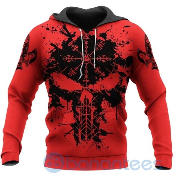 Viking Skull Black Viking Hoodie All Over Printed 3D Hoodie Product Photo