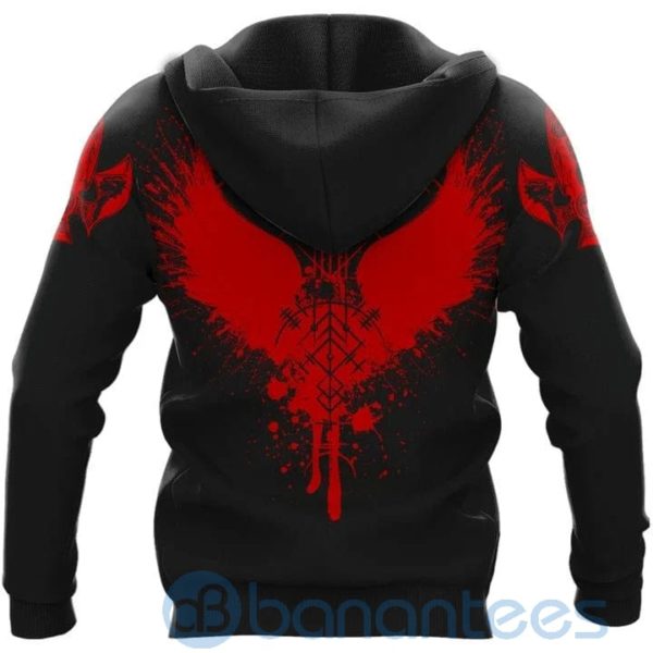 Viking Skull Red Viking Hoodie All Over Printed 3D Hoodie Product Photo