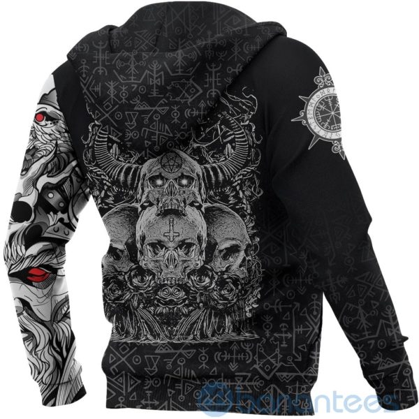 Viking Style Skull Hornor All Over Printed 3D Hoodie Product Photo
