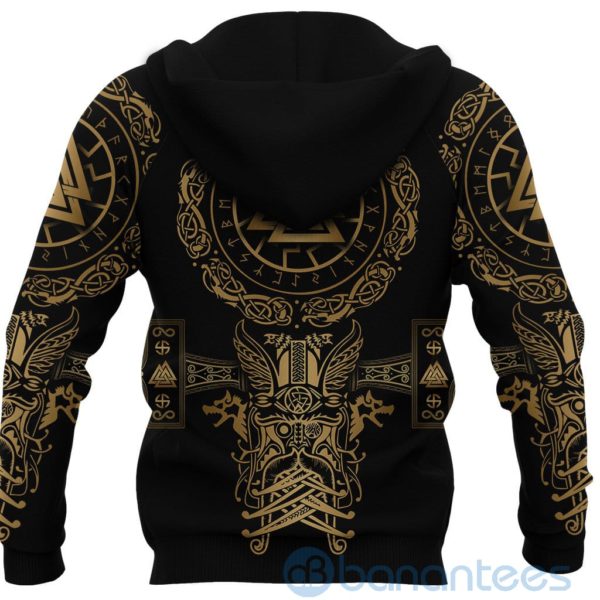 Viking Sun Wheel With Mjolnir All Over Printed 3D Hoodie Product Photo