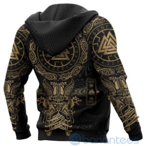 Viking Sun Wheel With Mjolnir All Over Printed 3D Hoodie Product Photo