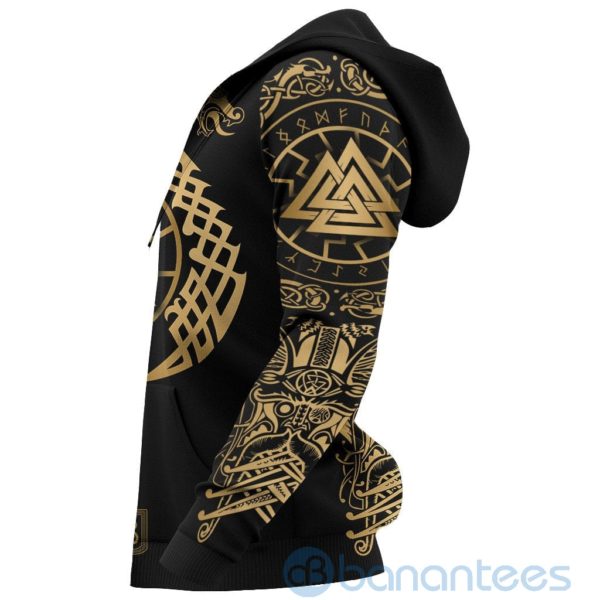 Viking Sun Wheel With Mjolnir All Over Printed 3D Hoodie Product Photo