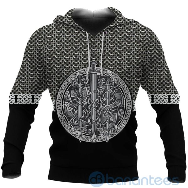 Viking Sword Mix Celtic Patterns All Over Printed 3D Hoodie Product Photo