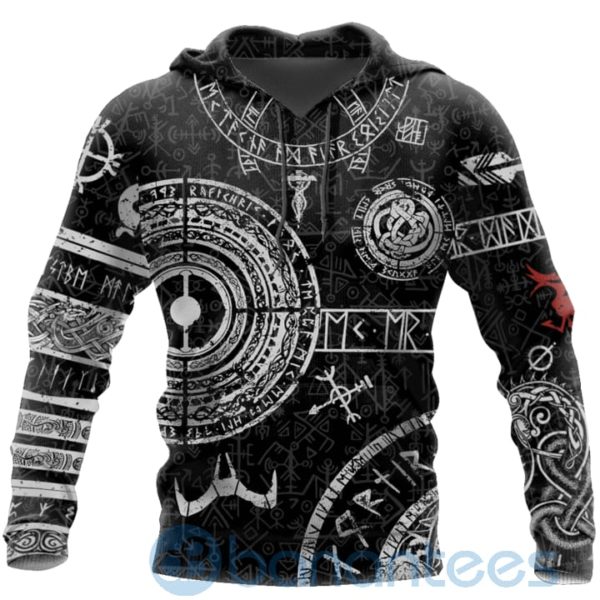 Viking Tattoo All Over Printed 3D Hoodie Product Photo