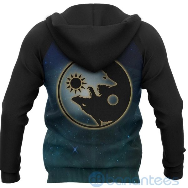 Viking Tree Of Life Fenrir Skoll And Hati Raven Rune All Over Printed 3D Hoodie Product Photo