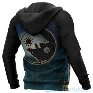 Viking Tree Of Life Fenrir Skoll And Hati Raven Rune All Over Printed 3D Hoodie Product Photo