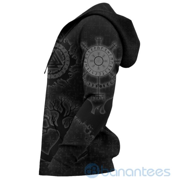 Viking Valknut Huginn and Muninn Yggdrasil Vegvisir Helm of Awe All Over Printed 3D Hoodie Product Photo