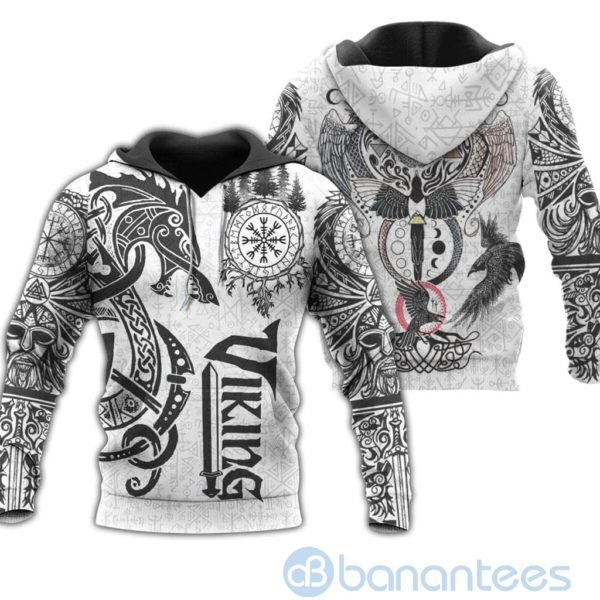 Viking Vintage Fenrir Vegvisir All Over Printed 3D Hoodie Product Photo
