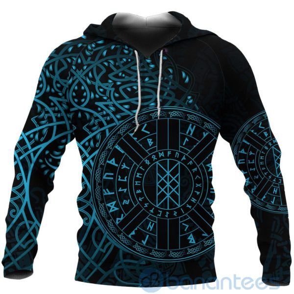 Viking Web Of Wyrd Yggdrasil Blue All Over Printed 3D Hoodie Product Photo