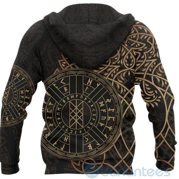 Viking Web Of Wyrd Yggdrasil Gold All Over Printed 3D Hoodie Product Photo