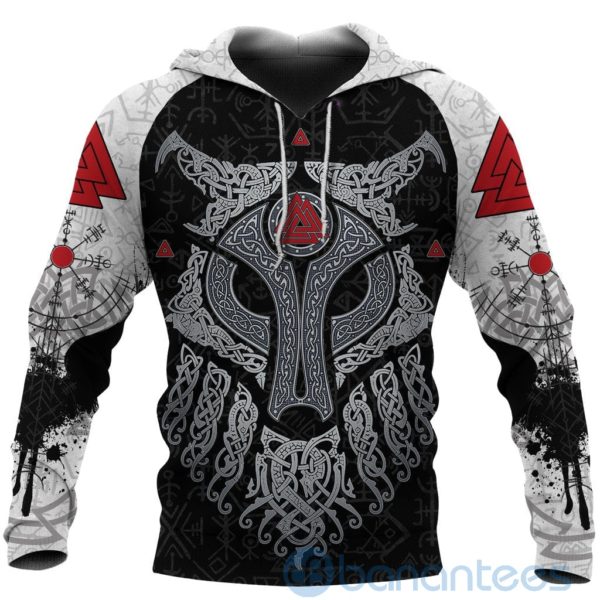 Viking Wolf and Raven Valknut Runes All Over Printed 3D Hoodie Product Photo