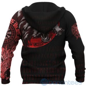 Viking Wolf Blood Moon All Over Printed 3D Hoodie Product Photo