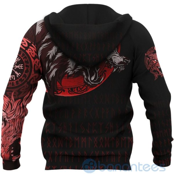 Viking Wolf Blood Moon All Over Printed 3D Hoodie Product Photo