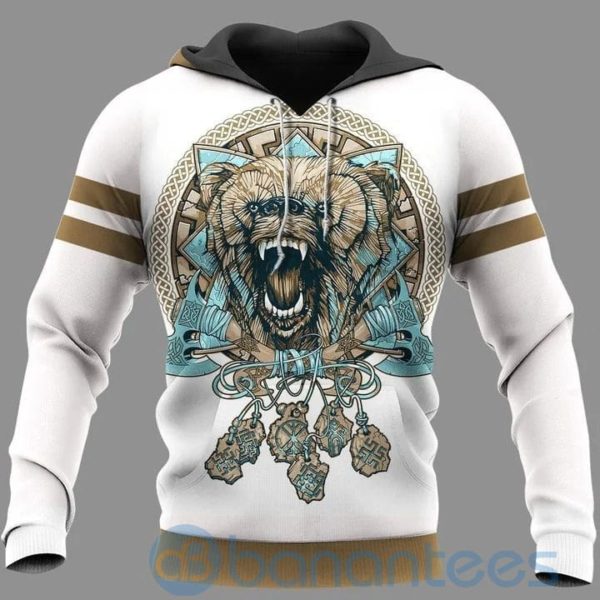 Viking Wolf Graphic Viking Hoodie All Over Printed 3D Hoodie Product Photo