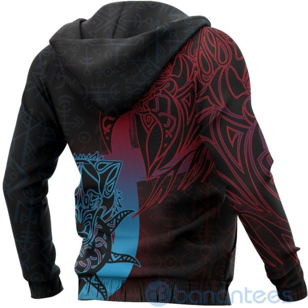 Vikings Fenrir Runes Tattoo All Over Printed 3D Hoodie Product Photo