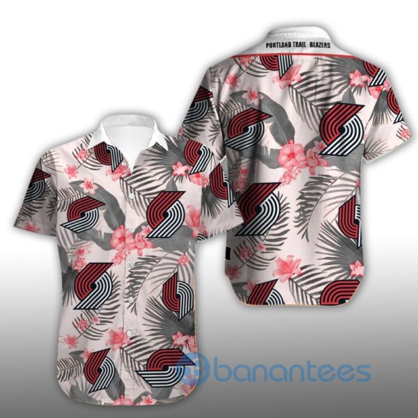 Vintage Portland Trail Blazers Summer Shirt Short Sleeves Hawaiian Shirt Product Photo